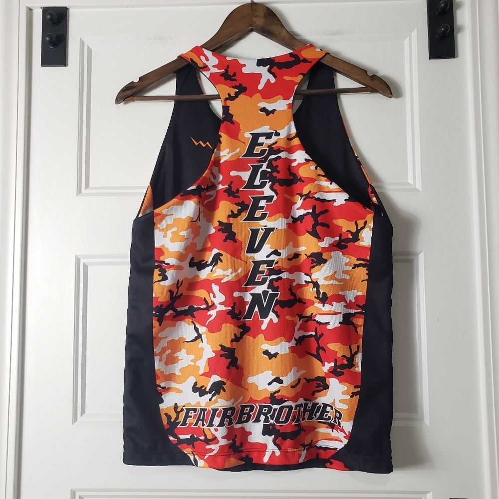 Misfits Reversible Racerback Tank Womens S Skull Camo LaCrosse Black Orange - Picture 9 of 11